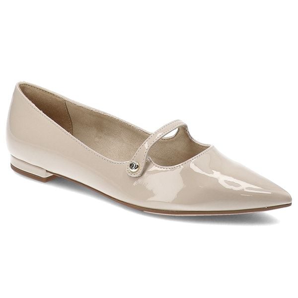 Beżowe Baleriny Tamaris Stylowe Obuwie Damskie. Brązowe sukienki Tamaris, na co dzień, l, bez wzorów, eleganckie, bez kołnierzyka, bez ramiączek, proste. Za 249.00 zł.