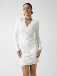 Marciano Guess Sukienka 178904 Beżowy Classic Fit. Brązowe sukienki Marciano Guess, na co dzień, z aplikacjami, bez kołnierzyka, bez ramiączek, proste. Za 1,089.00 zł.