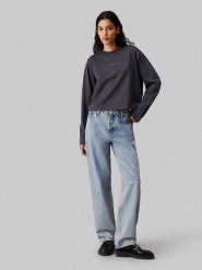 CALVIN KLEIN JEANS Koszulka w kolorze antracytowym rozmiar: XXL. Czarne bluzki Calvin Klein Jeans, xxl, bez wzorów, z bawełny, bez kołnierzyka, bez ramiączek. Za 123.82 zł.