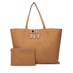 Torebka DKNY. Brązowe torebki klasyczne DKNY, bez wzorów, bez dodatków. Za 749.99 zł.