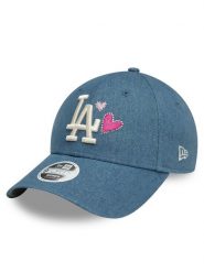 New Era Czapka z daszkiem Los Angeles Dodgers Denim Icon 9Forty 60595350 Niebieski. Niebieskie czapki New Era, bez wzorów, z bawełny. Za 109.99 zł.