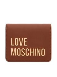 LOVE MOSCHINO Mały Portfel Damski JC5612PP1NKD0312 Brązowy. Brązowe portfele Love Moschino, bez wzorów, ze skóry. Za 399.99 zł.