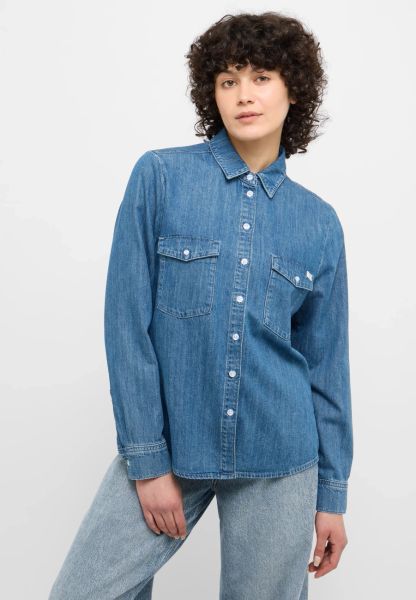 Damska Koszula Mustang Style Sedana Basic Shirt Denim Blue 1015590 5000 540. Niebieskie koszule Mustang, l, bez wzorów, z denimu, bez kołnierzyka, bez ramiączek. Za 149.99 zł.