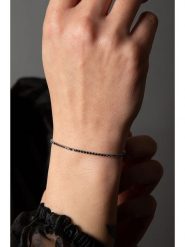 Lodie Silver Bransoletka z cyrkoniami rozmiar: onesize. Czarne bransoletki Lodie Silver, z cyrkonią, metalowe. Za 19.95 zł.