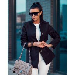 Płaszcz SPRING czarny. Czarne płaszcze Divinostyle, m, bez wzorów, z poliesteru, bez kaptura. Za 159.00 zł.