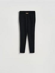Legginsy z paskiem - czarny. Czarne legginsy Reserved, l, bez wzorów, z dzianiny. Za 89.99 zł.