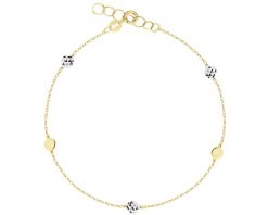 Złota bransoletka - koła. Żółte bransoletki Apart, złote. Za 589.00 zł.