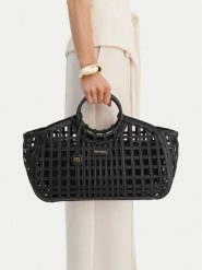 GINO ROSSI Torebka EO-LDA9109 Czarny. Czarne torebki klasyczne Gino Rossi, bez wzorów, z materiału, bez dodatków. Za 299.99 zł.