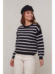 Soft Cashmere Sweter w kolorze czarno-białym rozmiar: 38/40. Czarne swetry Soft Cashmere, bez wzorów, z kaszmiru, bez ramiączek. Za 195.31 zł.