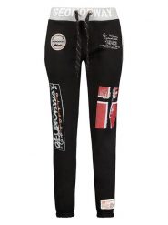Geographical Norway Spodnie dresowe "Moliere" w kolorze czarnym rozmiar: L. Czarne spodnie sportowe Geographical Norway, l, z aplikacjami, z dresówki. Za 92.21 zł.