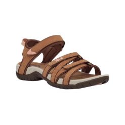 Sandały damskie Teva Tirra Leather. Brązowe sandały Teva, bez wzorów, sportowe, bez obcasa, bez zapięcia. Za 315.00 zł.