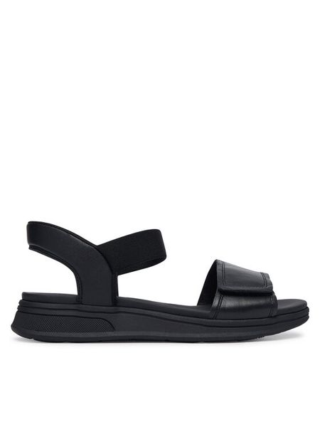Caprice Sandały 9-28210-46 Czarny. Czarne sandały Caprice, bez wzorów, ze skóry, bez obcasa, na płaskiej podeszwie, bez zapięcia. Za 235.99 zł.