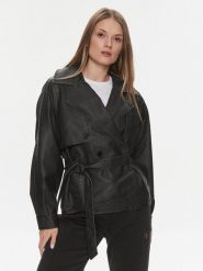 Noisy May Kurtka z imitacji skóry Romy 27028692 Czarny Regular Fit. Czarne kurtki Noisy may, s, bez wzorów, ze skóry, bez kaptura. Za 389.99 zł.