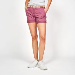 Spodenki do golfa chino damskie Inesis MW500. Fioletowe spódnice INESIS, l, bez wzorów, z bawełny, sportowe, sportowe. Za 69.99 zł.
