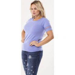 Fioletowa Bluzka Stereotypical. Fioletowe bluzki Born2be, l, w ażurowe wzory, bez kołnierzyka, bez ramiączek. Za 39.99 zł.