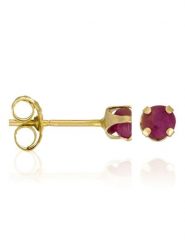 OR ÉCLAT Złote kolczyki-wkrętki "Puces Rubis" z rubinami rozmiar: onesize. Czerwone kolczyki OR ÉCLAT, z rubinem, złote. Za 282.99 zł.