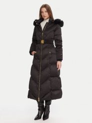 Marciano Guess Płaszcz zimowy 5BGL39 7374A Czarny Regular Fit. Czarne płaszcze Marciano Guess, na zimę, z aplikacjami, z syntetyku, bez kaptura. Za 1,409.00 zł.
