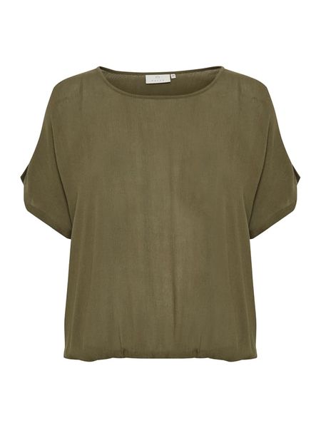 Kaffe Koszulka "Amber" w kolorze khaki rozmiar: 36. Zielone bluzki Kaffe, bez wzorów, bez kołnierzyka, bez ramiączek. Za 99.95 zł.