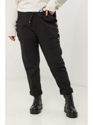 Curvy Lady Spodnie w kolorze czarnym rozmiar: 40/42. Czarne spodnie materiałowe Curvy Lady, na co dzień, bez wzorów, z bawełny, z standardowym stanem. Za 239.29 zł.