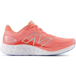 Buty damskie New Balance Fresh Foam 680 v8 W680RP8 – pomarańczowe. Brązowe obuwie sportowe New Balance, z materiału, bez zapięcia, do biegania. Za 499.99 zł.