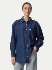 Guess Jeans Koszula jeansowa W6YHC2 D1195 Niebieski Relaxed Fit. Niebieskie koszule Guess Jeans, m, z aplikacjami, z bawełny, bez kołnierzyka, bez ramiączek. Za 389.99 zł.