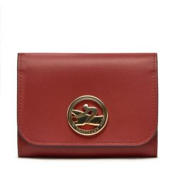 Mały Portfel Damski Longchamp. Brązowe portfele Longchamp, bez wzorów. Za 1,199.00 zł.