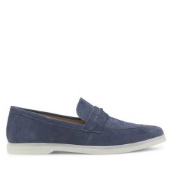 Lordsy Lasocki. Niebieskie lordsy Lasocki, bez wzorów, bez obcasa, bez zapięcia. Za 143.99 zł.