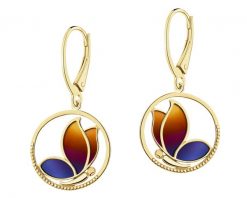 Kolczyki ze srebra i tytanu - motyle. Kolczyki Apart, pozłacane. Za 439.00 zł.