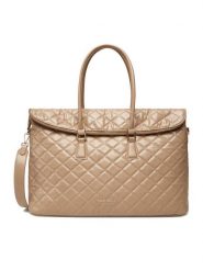 Nine West Torebka CEO-SOPHIA-LA374-4066 Beżowy. Brązowe shopper Nine West, bez wzorów, z materiału, bez dodatków. Za 299.99 zł.