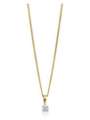 Revoni Złoty naszyjnik z diamentową zawieszką - dł. 45 cm rozmiar: onesize. Żółte naszyjniki Revoni, z diamentem, złote. Za 794.39 zł.
