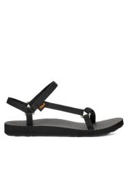 Teva Sandały Original Universal Slim 1150110 Czarny. Czarne sandały Teva, bez wzorów, z materiału, bez obcasa, na płaskiej podeszwie, bez zapięcia. Za 299.99 zł.