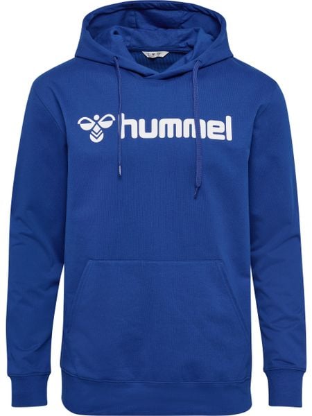 Bluza z kapturem Hummel Go 2.0 Logo. Niebieskie bluzy Hummel, xs, bez wzorów, z bawełny, z kapturem. Za 171.00 zł.