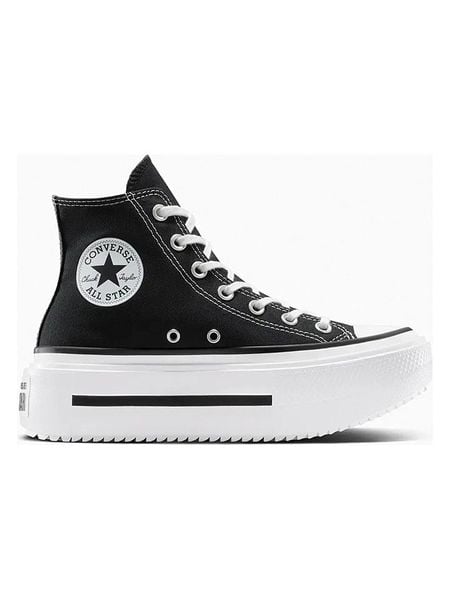 Converse Sneakersy "Chuck Taylor All Star Double Stack" w kolorze czarnym rozmiar: 42. Czarne trampki Converse, bez wzorów, za kostkę, bez zapięcia. Za 239.95 zł.