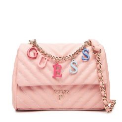 Torebka Guess. Czerwone listonoszki Guess, z aplikacjami, bez dodatków. Za 329.99 zł.