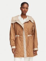 Weekend Max Mara Kurtka przejściowa Alcamo 2625496011 Beżowy Regular Fit. Brązowe kurtki Weekend Max Mara, bez wzorów, z syntetyku, bez kaptura. Za 2,434.00 zł.