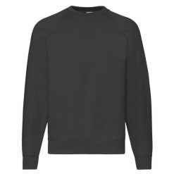 Klasyczna Bluza Raglanowa Unisex Dla Dorosłych. Niebieskie bluzy FRUIT OF THE LOOM, l, bez wzorów, z bawełny, z kapturem. Za 85.99 zł.