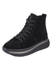 Rieker Skórzane sneakersy w kolorze czarnym rozmiar: 43. Czarne trampki Rieker, bez wzorów, z materiału, za kostkę, bez zapięcia. Za 211.31 zł.