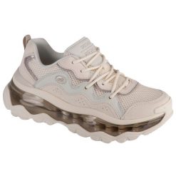 Buty sportowe Sneakersy damskie, Uno Chaos. Białe obuwie sportowe Skechers, ze skóry, bez zapięcia, trekkingowe, Skechers Sport. Za 599.99 zł.