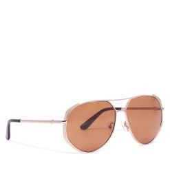 Okulary przeciwsłoneczne Guess. Żółte okulary przeciwsłoneczne Guess, z aplikacjami. Za 589.99 zł.
