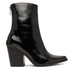 Botki Aldo. Czarne botki Aldo, bez wzorów, bez obcasa, na słupku, bez zapięcia. Za 679.99 zł.