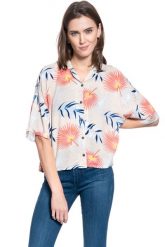 DAMSKA KOSZULA MATERIAŁOWA LEE FLORAL RESORT SHIRT ECRU L46DDWNQ 112110884. Koszule Lee, l, bez wzorów, z materiału, bez kołnierzyka, bez ramiączek. Za 129.99 zł.