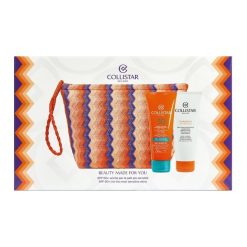 Collistar ZESTAW AKTYWNY KREM DO OPALANIA TWARZ/CIAŁO SPF 50+ + NAWILŻAJĄCY BALSAM PO OPALANIU + KOSMETYCZKA Zestawy prezentowe 1 ct Damski. Kremy do opalania Collistar. Za 148.00 zł.
