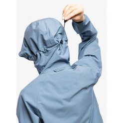 Kurtka przeciwdeszczowa damska Fjallraven Vardag Hydratic Anorak. Niebieskie kurtki sportowe Fjällräven, bez wzorów, bez kaptura, trekkingowe. Za 954.99 zł.