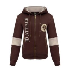 Damska bluza z kapturem zapinana na zamek JD Attack Stefanie. Brązowe bluzy JD ATTACK, l, bez wzorów, z bawełny, z kapturem. Za 189.00 zł.