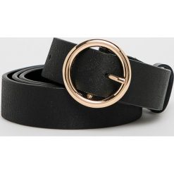 Answear - Pasek skórzany. Czarne paski ANSWEAR, bez wzorów, z materiału. W wyprzedaży za 39.90 zł.