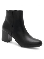 Clara Barson Botki LILOU LS6017-01 Czarny. Czarne botki Clara Barson, bez wzorów, z tworzywa sztucznego, bez obcasa, na słupku, bez zapięcia. Za 139.99 zł.