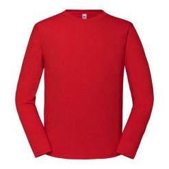 Koszulka Z Długim Rękawem Unisex Adult Iconic 195 Plain. Czerwone bluzki FRUIT OF THE LOOM, xs, bez wzorów, sportowe, bez kołnierzyka, bez ramiączek. Za 62.99 zł.