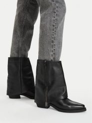 G-Star Raw Botki EO-YAGMUR-25FW30 Czarny. Czarne botki G-Star, bez wzorów, ze skóry, bez obcasa, na słupku, bez zapięcia. Za 499.99 zł.