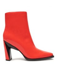 United Nude Botki Poly Bootie Hi 108635703 Czerwony. Czerwone botki United Nude, bez wzorów, ze skóry, bez obcasa, na słupku, bez zapięcia. Za 1,399.00 zł.