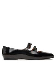 Balagan Baleriny SHIRLEY Czarny. Czarne baleriny BALAGAN, bez wzorów, ze skóry, bez obcasa. Za 379.99 zł.